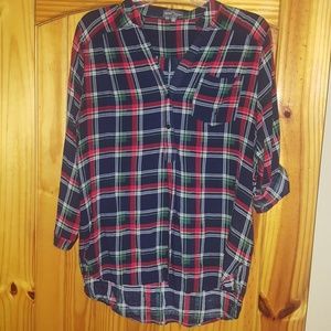 Plaid shirt 3/4 sleeve Stitch fix